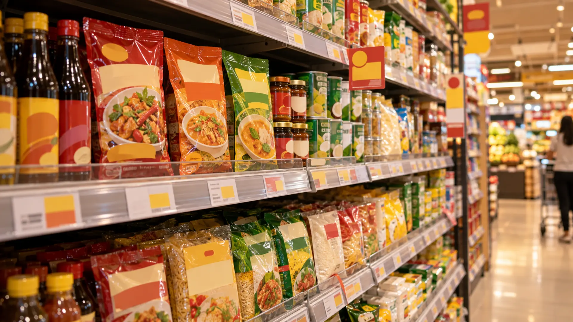東南アジアの小売店の棚の様子